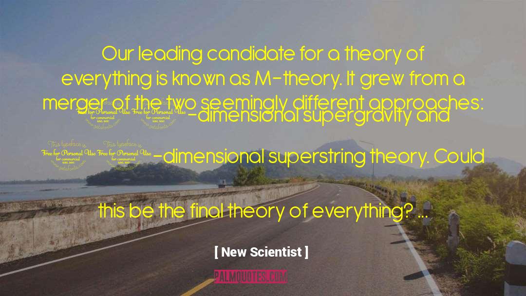 Merger quotes by New Scientist