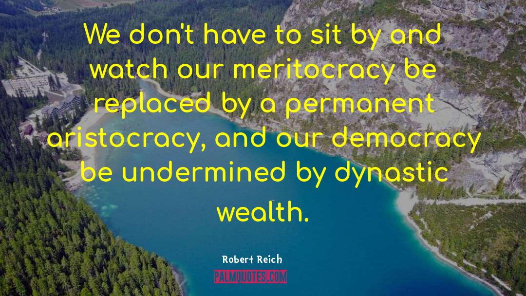 Meritocracy quotes by Robert Reich
