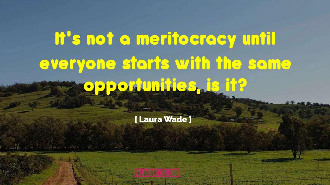 Meritocracy quotes by Laura Wade