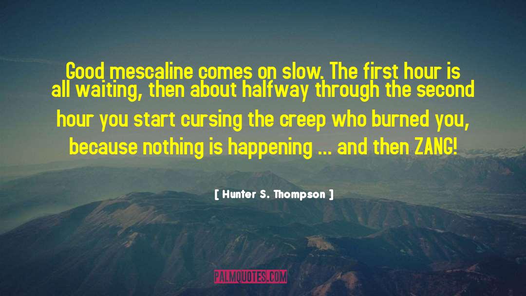 Mescaline quotes by Hunter S. Thompson