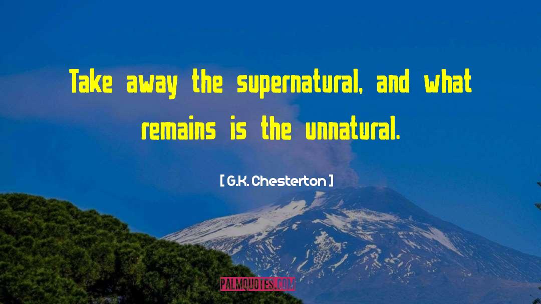 Metafiction Supernatural quotes by G.K. Chesterton