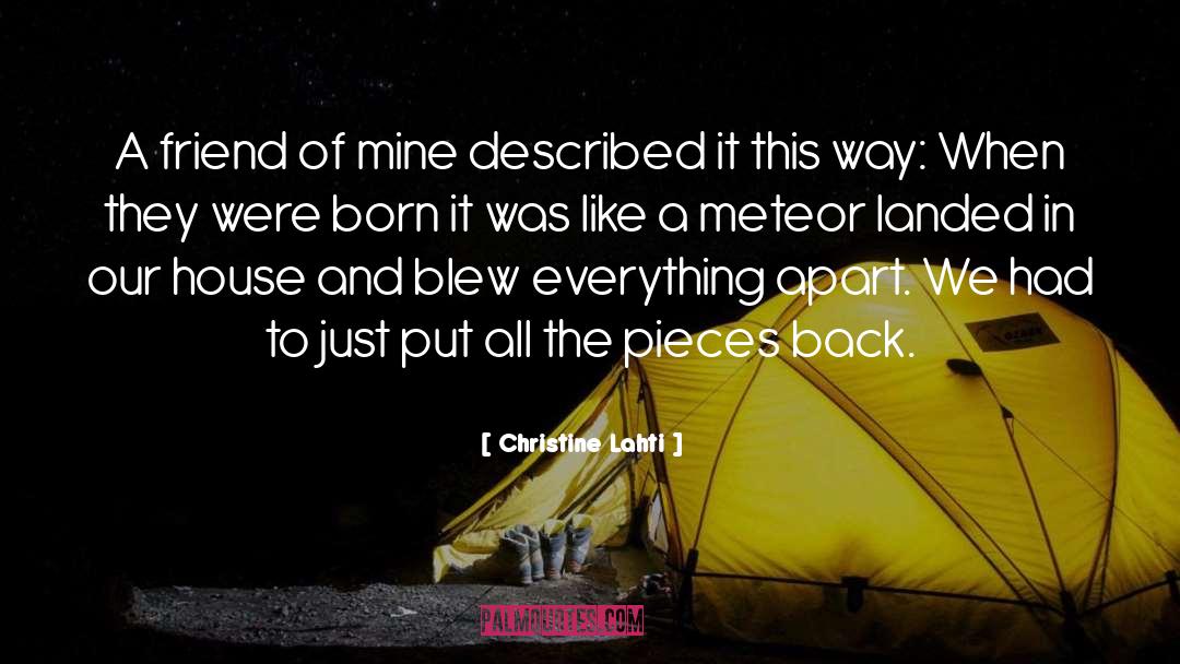 Meteor quotes by Christine Lahti
