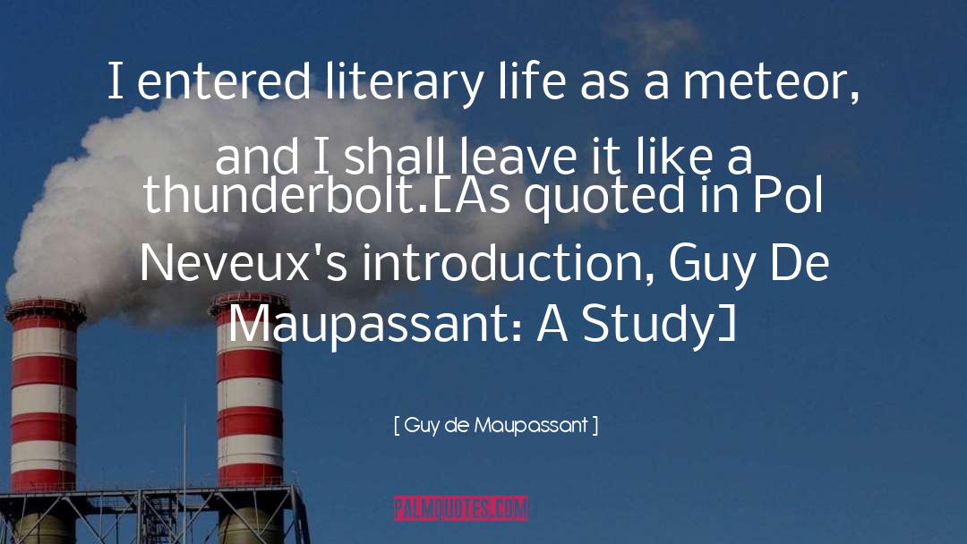 Meteors quotes by Guy De Maupassant