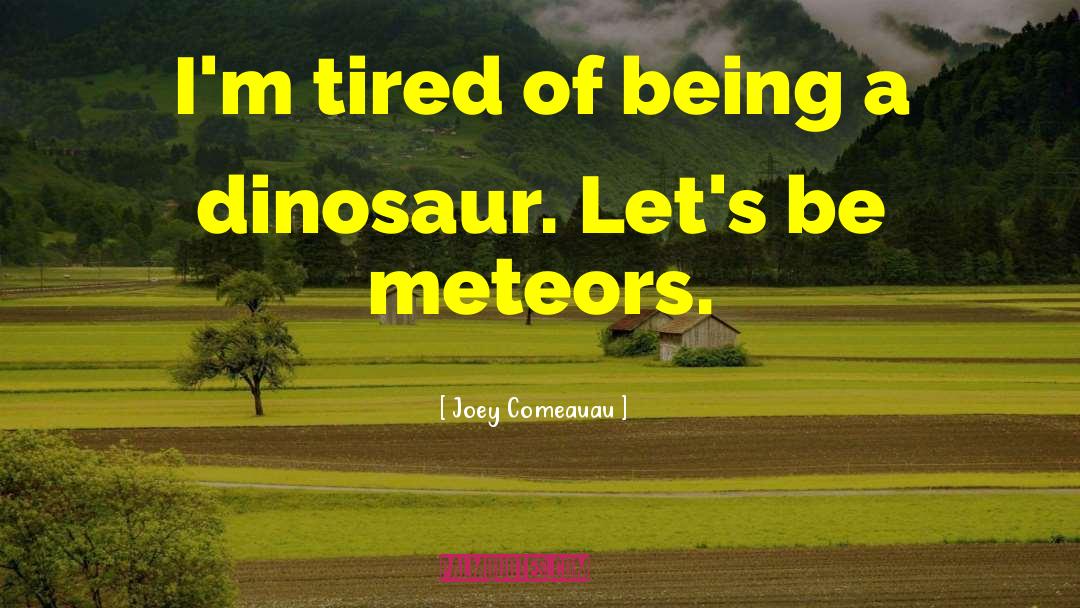 Meteors quotes by Joey Comeauau