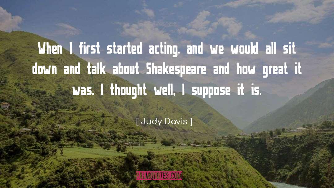 Method Acting quotes by Judy Davis