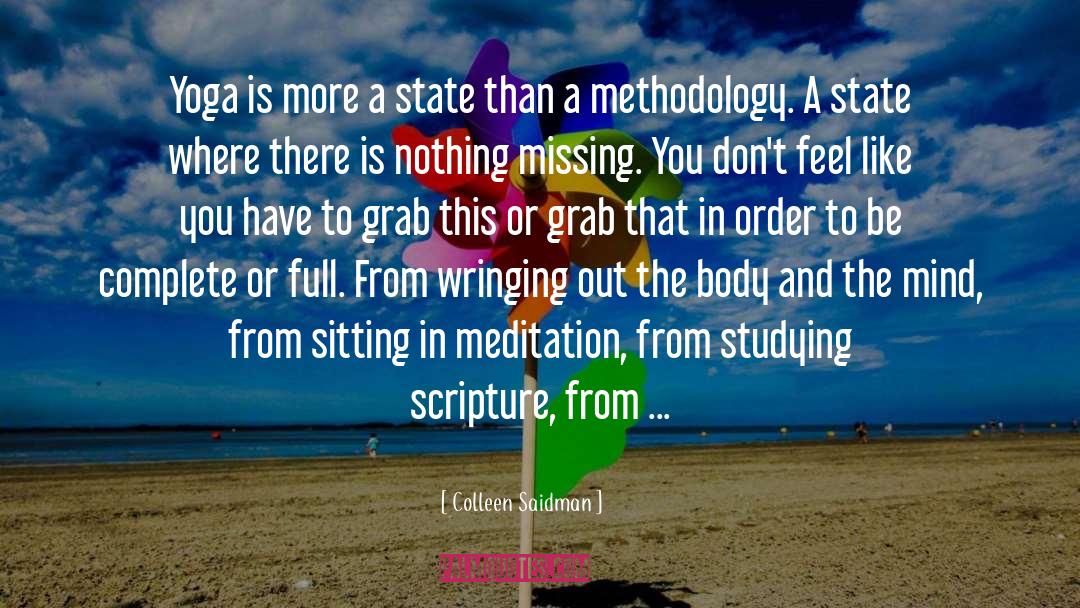Methodology quotes by Colleen Saidman