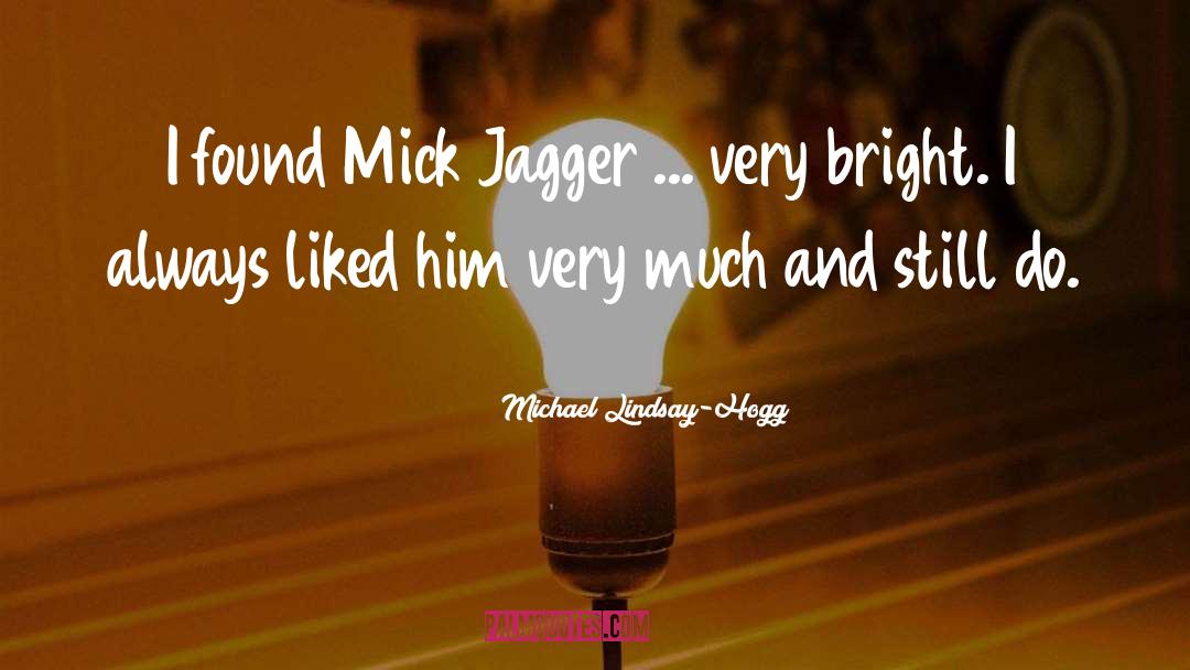 Mick Jagger quotes by Michael Lindsay-Hogg