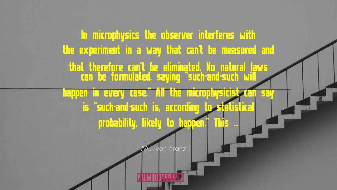 Micro Physics quotes by M.L. Von Franz
