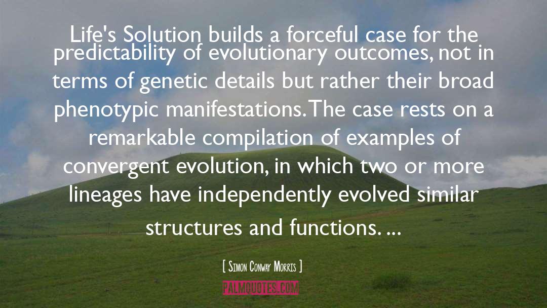 Microclimate Example quotes by Simon Conway Morris