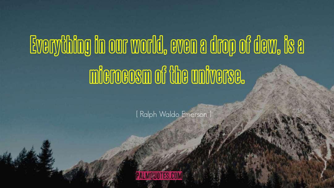 Microcosm quotes by Ralph Waldo Emerson