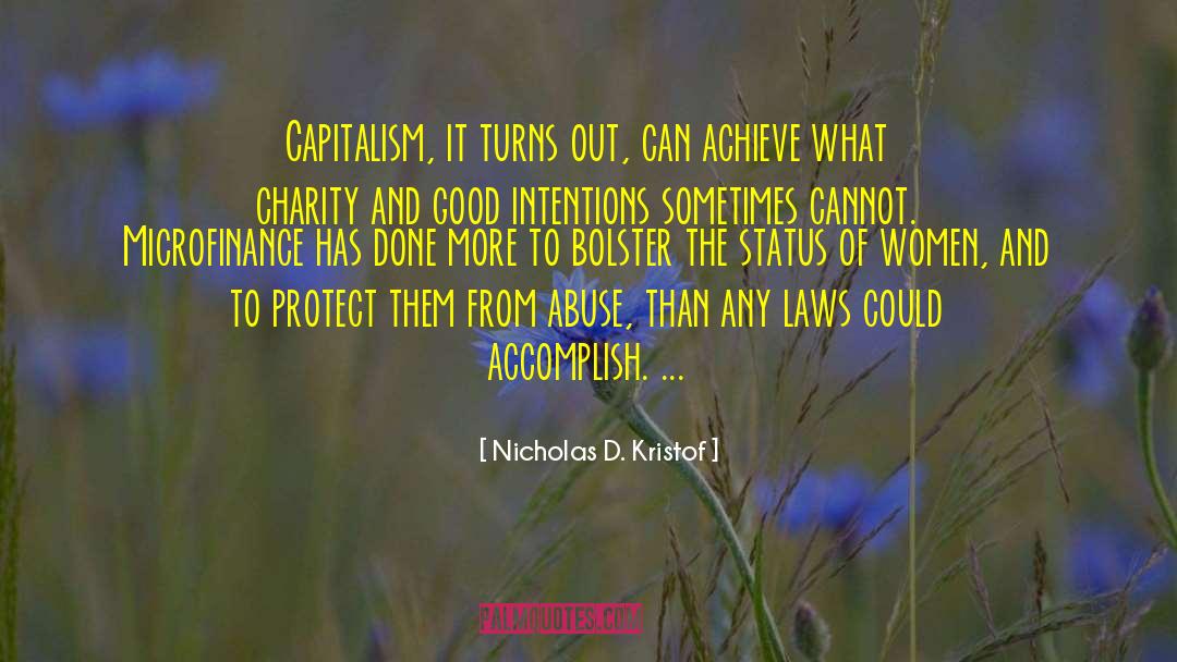 Microfinance quotes by Nicholas D. Kristof