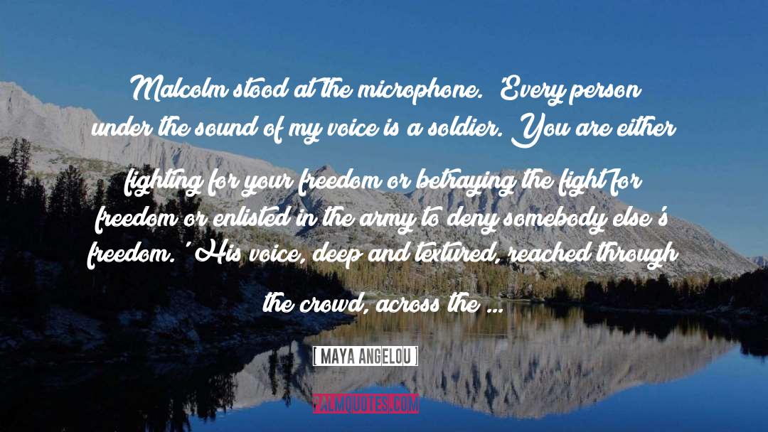 Microphone quotes by Maya Angelou