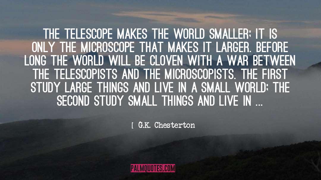 Microscope quotes by G.K. Chesterton