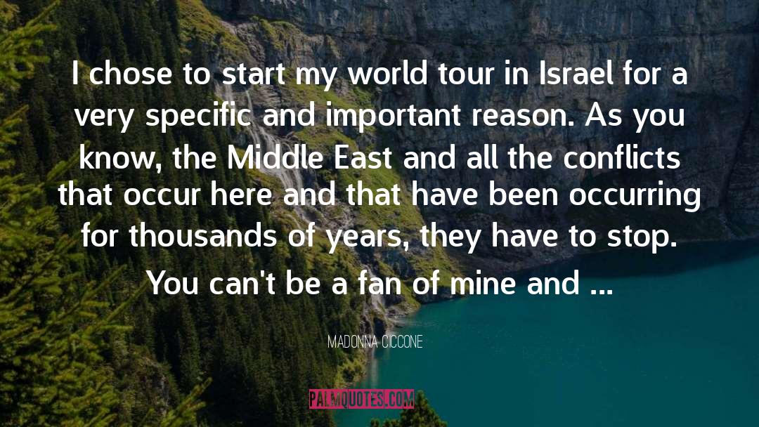 Middle East Conflict quotes by Madonna Ciccone