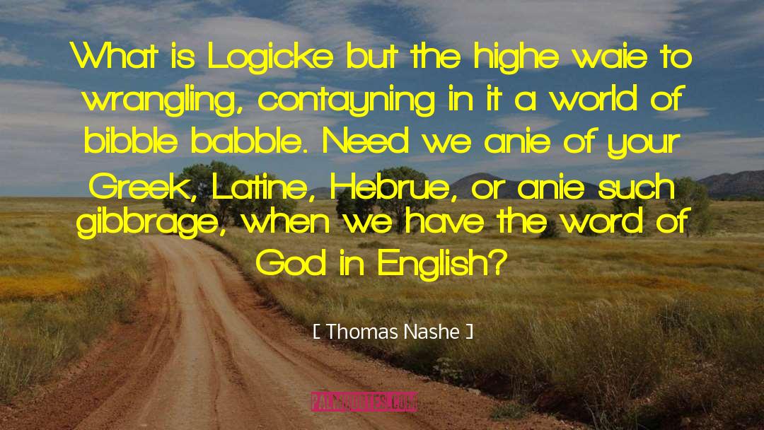 Middle English quotes by Thomas Nashe
