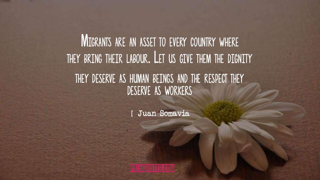 Migrants quotes by Juan Somavia