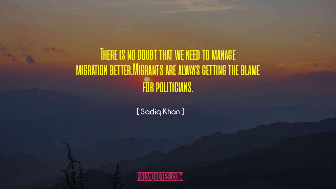 Migration quotes by Sadiq Khan