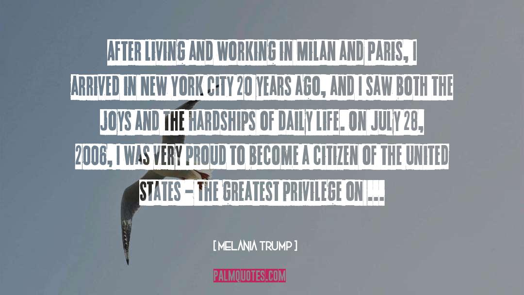 Milan quotes by Melania Trump