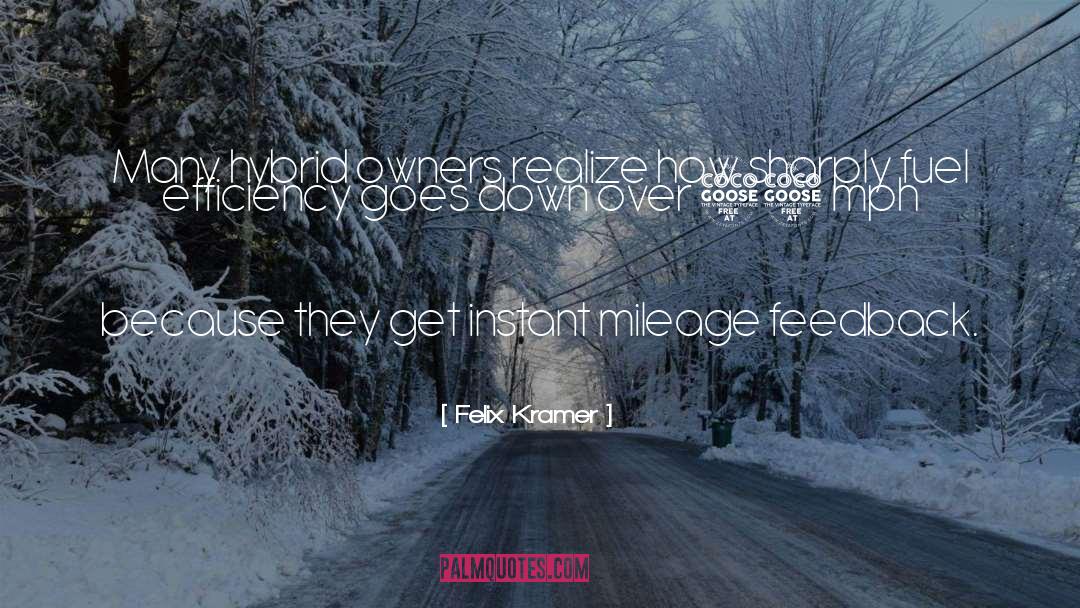 Mileage quotes by Felix Kramer