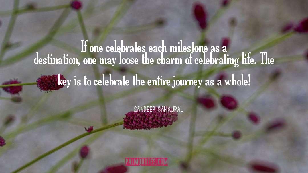Milestone quotes by Sandeep Sahajpal