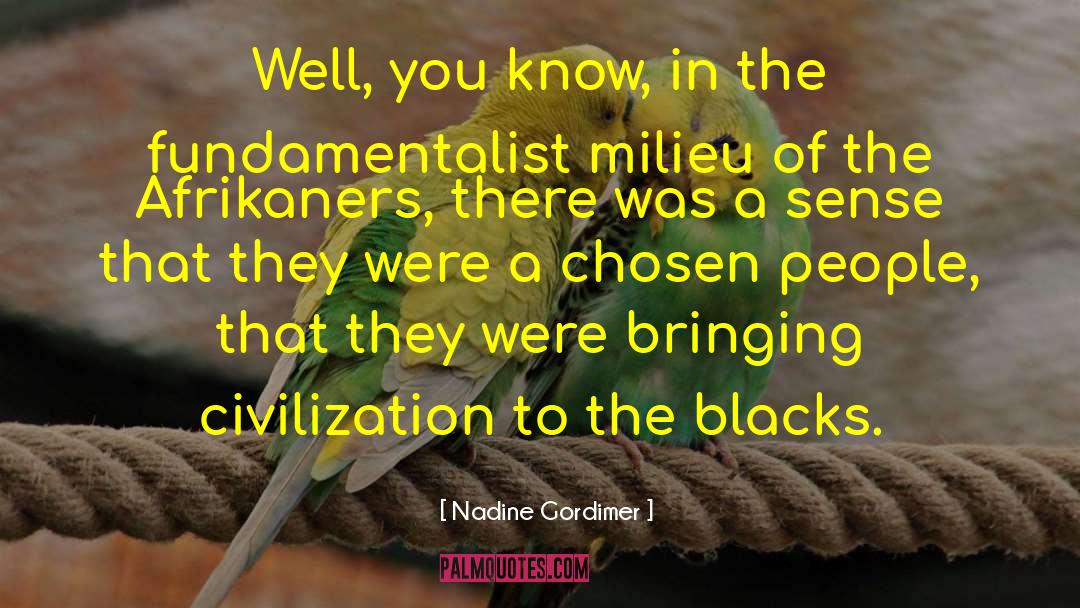 Milieu quotes by Nadine Gordimer