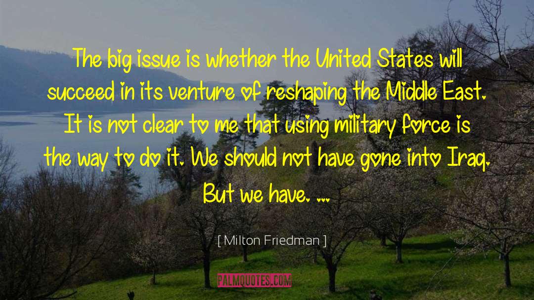 Military Force quotes by Milton Friedman