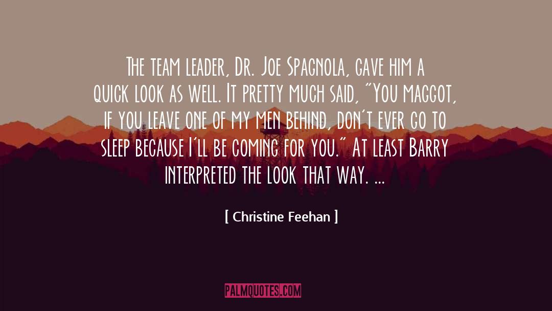 Military Ops Team Romance quotes by Christine Feehan