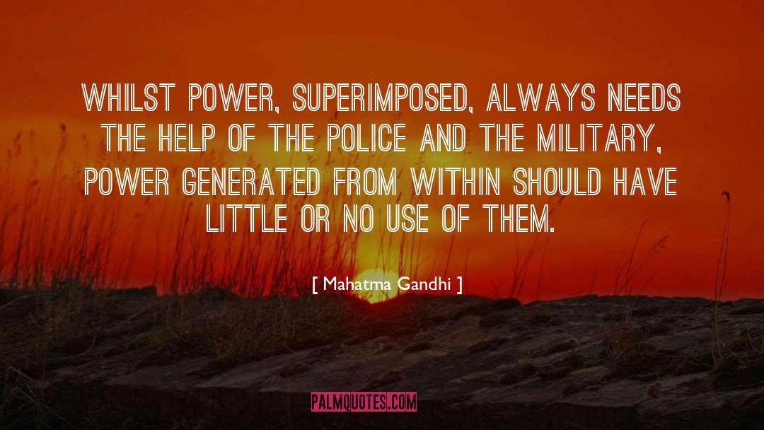 Military Power quotes by Mahatma Gandhi