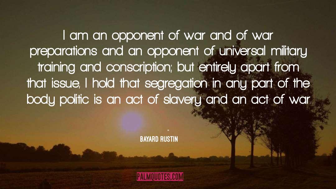 Military Training quotes by Bayard Rustin