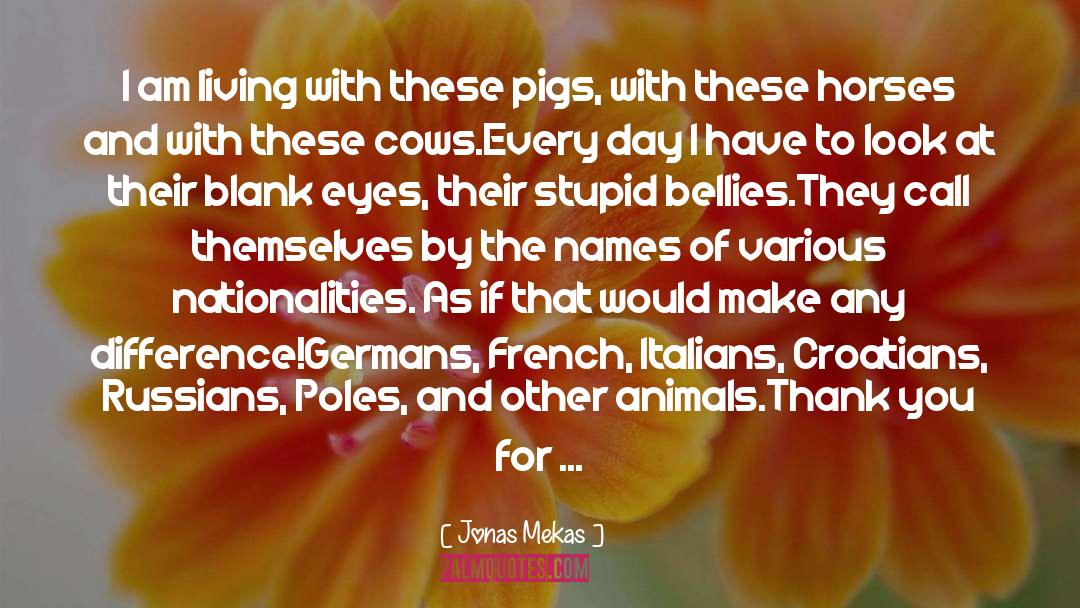 Milking Cows quotes by Jonas Mekas
