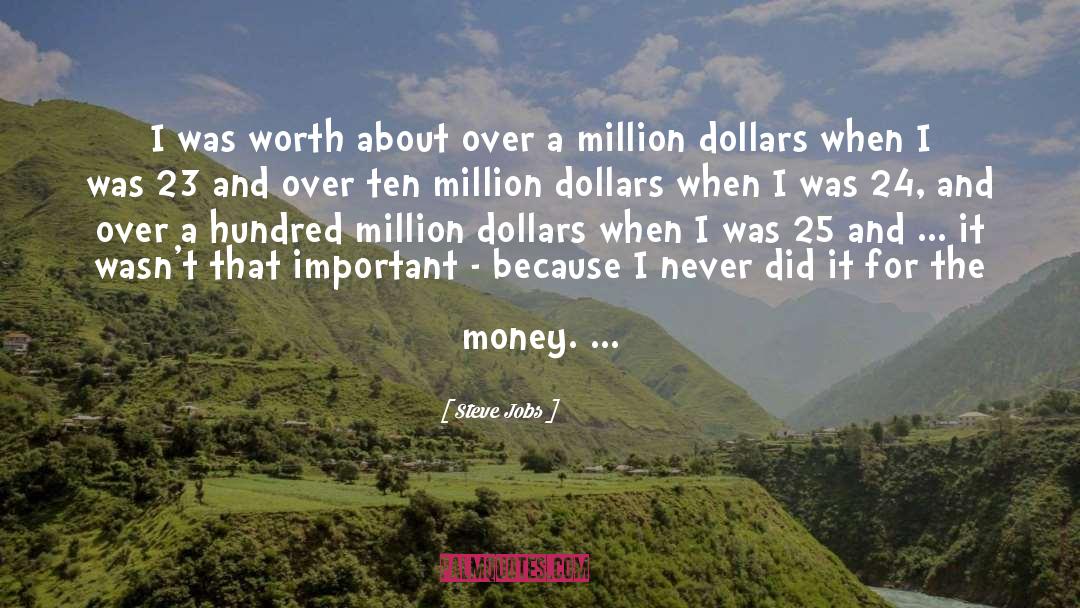 Million Dollars quotes by Steve Jobs