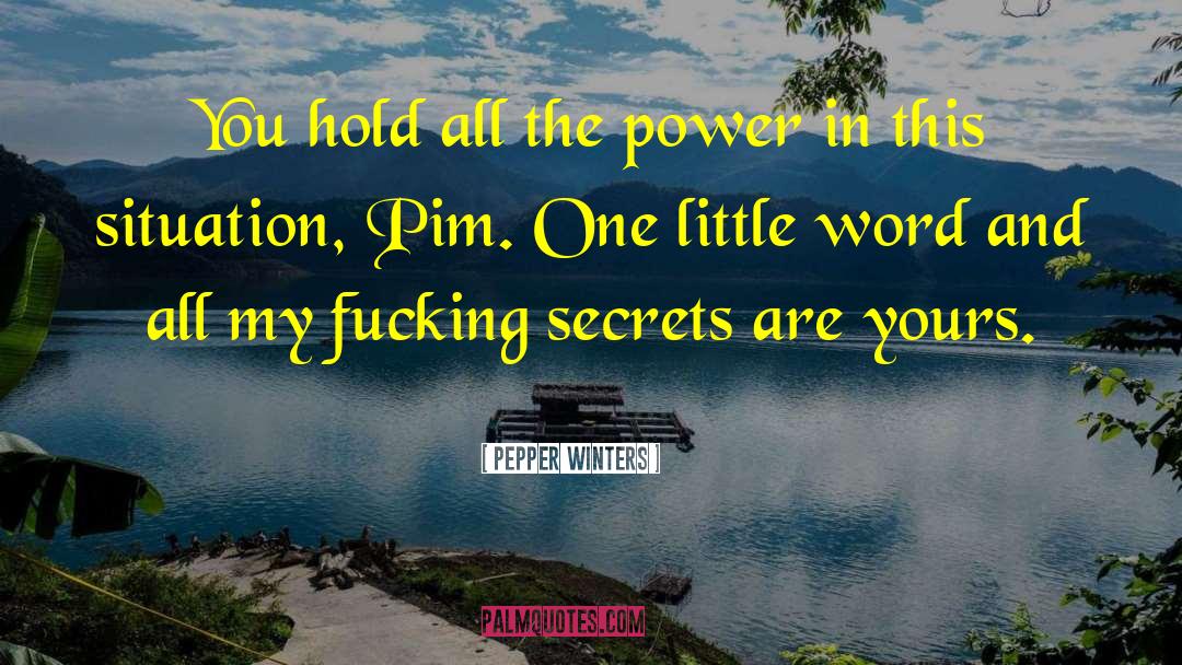 Millionaire Secrets quotes by Pepper Winters