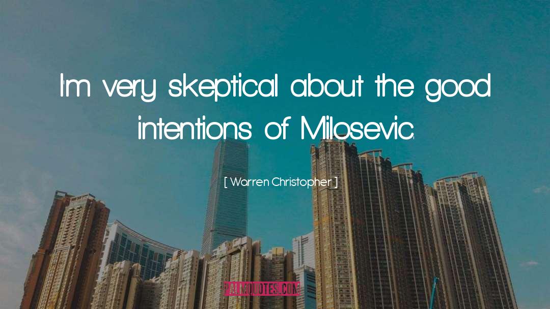 Milosevic quotes by Warren Christopher