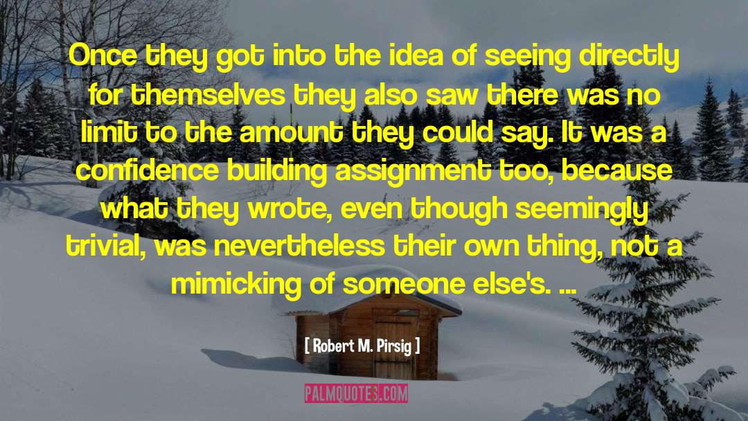Mimicking quotes by Robert M. Pirsig