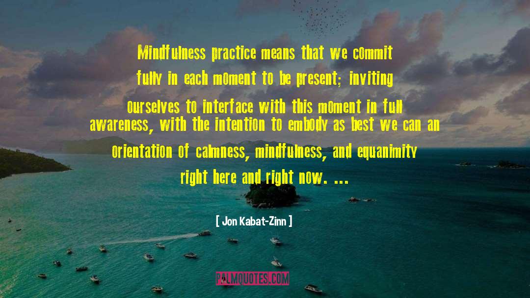 Mindfulness Practice quotes by Jon Kabat-Zinn