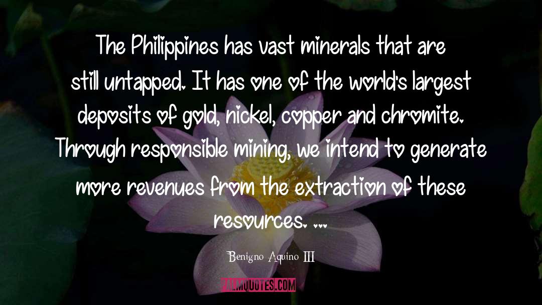 Minerals quotes by Benigno Aquino III