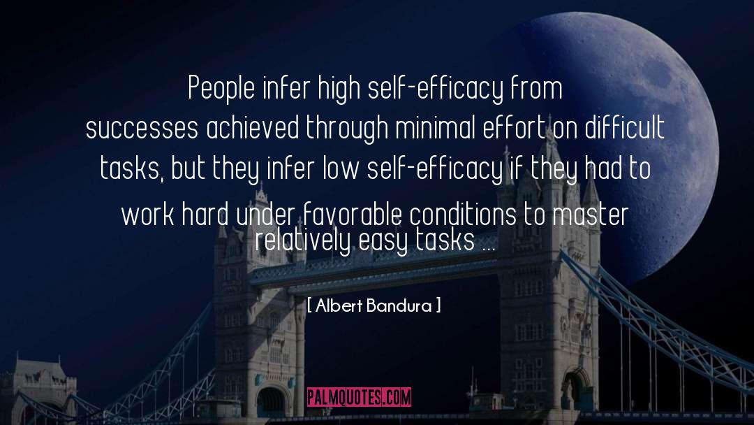 Minimal Effort quotes by Albert Bandura