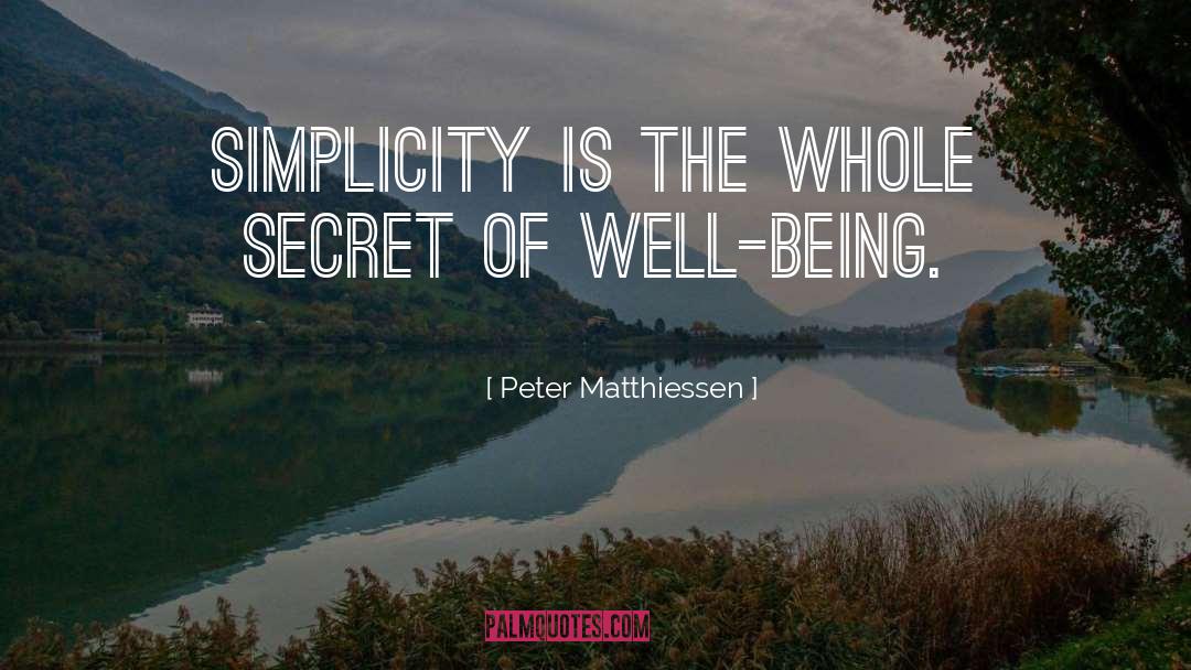 Minimalism Simple Simplicity quotes by Peter Matthiessen