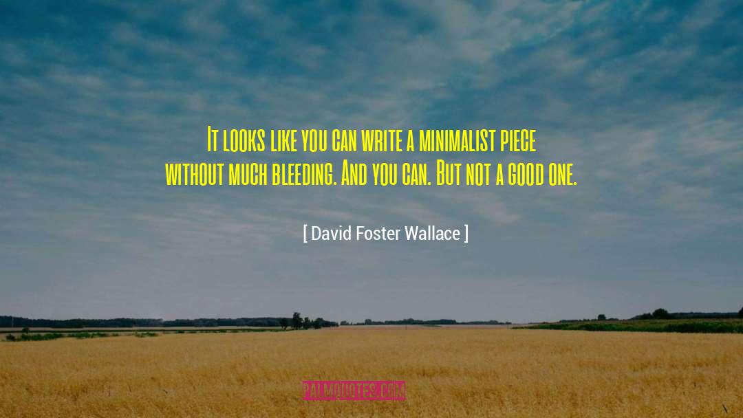 Minimalist quotes by David Foster Wallace