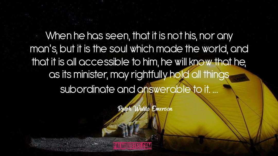 Ministers quotes by Ralph Waldo Emerson