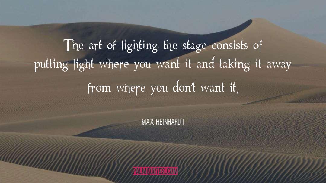 Minkel Lighting quotes by Max Reinhardt