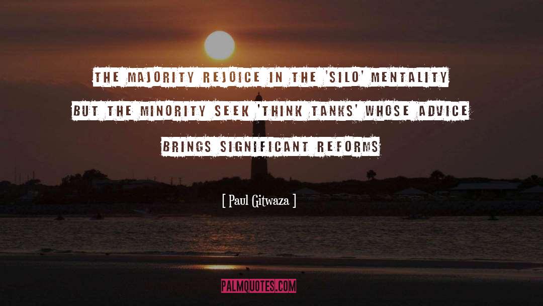 Minority quotes by Paul Gitwaza