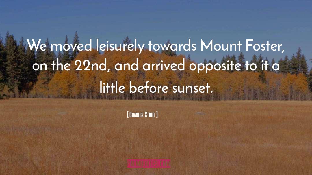 Minutes Before Sunset quotes by Charles Sturt