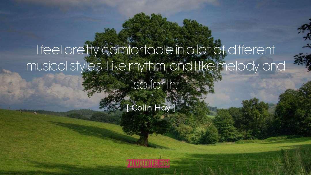 Miroirs Musical Style quotes by Colin Hay