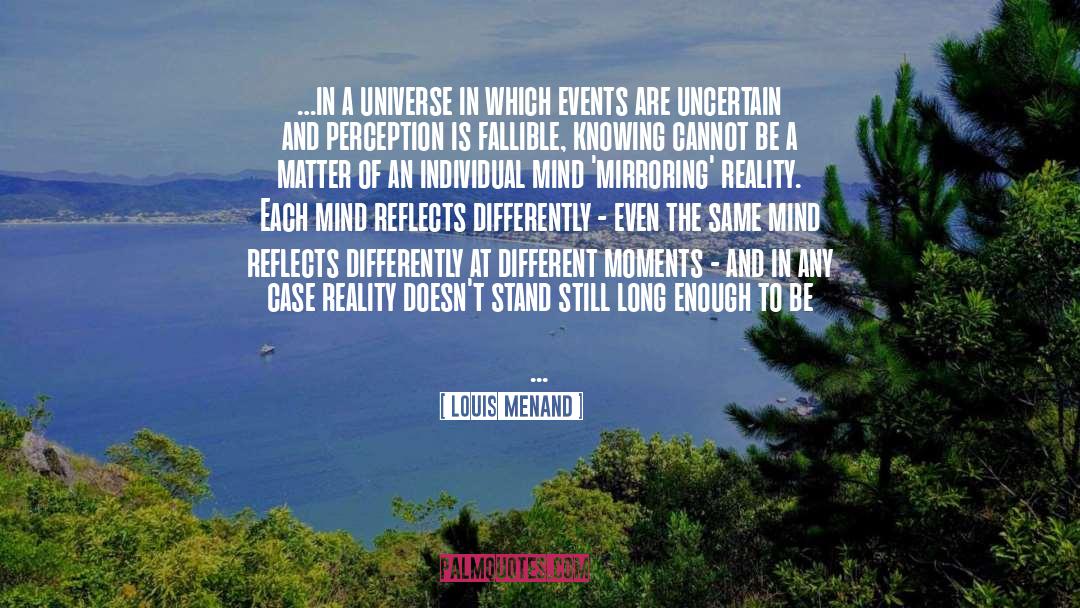Mirrored quotes by Louis Menand
