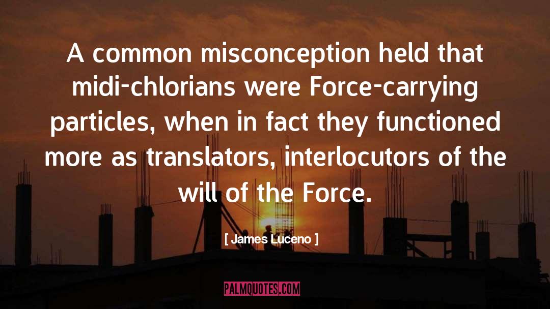 Misconception quotes by James Luceno
