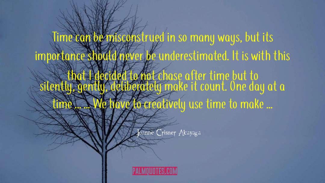 Misconstrued quotes by Joanne Crisner Alcayaga