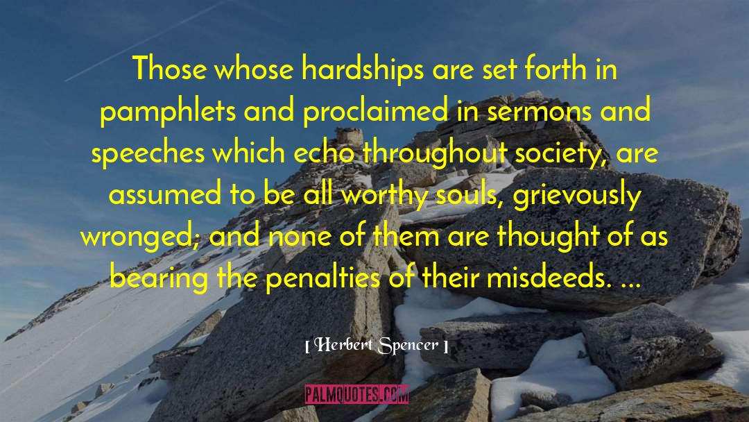 Misdeeds quotes by Herbert Spencer