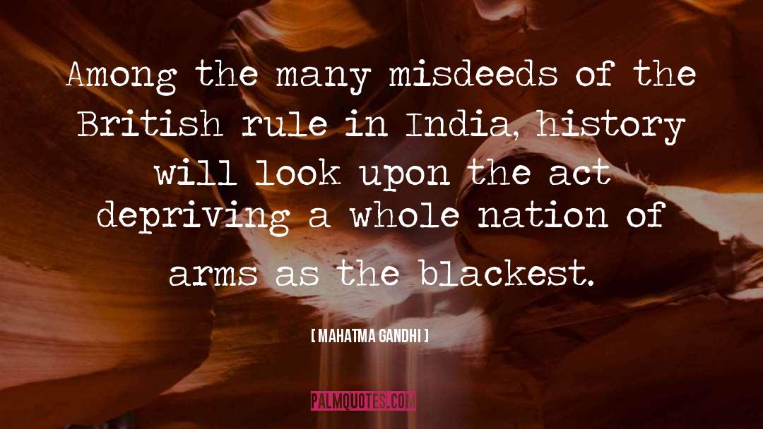 Misdeeds quotes by Mahatma Gandhi