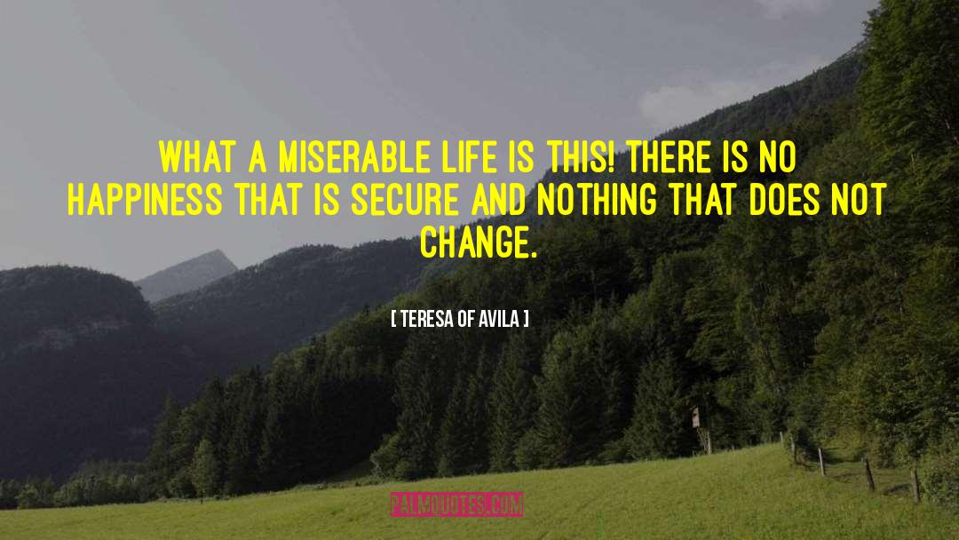 Miserable Life quotes by Teresa Of Avila